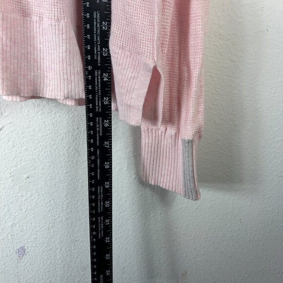 Kinross Sweater Womens medium pink grey Cashmere Crewneck Pullover comfy casual - Picture 8 of 11